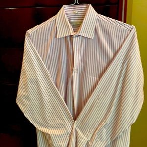 Geoffrey Beene Men’s purple striped dress shirt